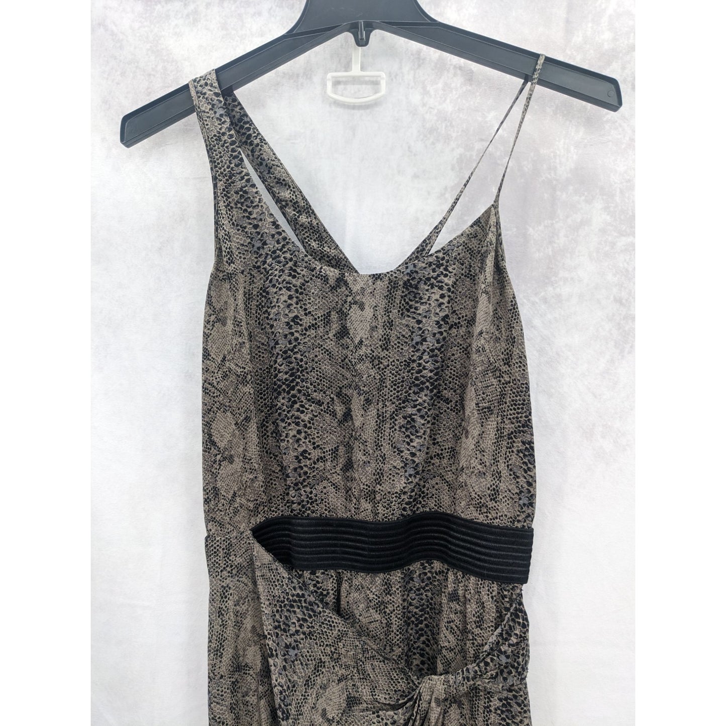 Wilfred Aritzia Women Snakeskin Print 100% Silk Jumpsuit Size M