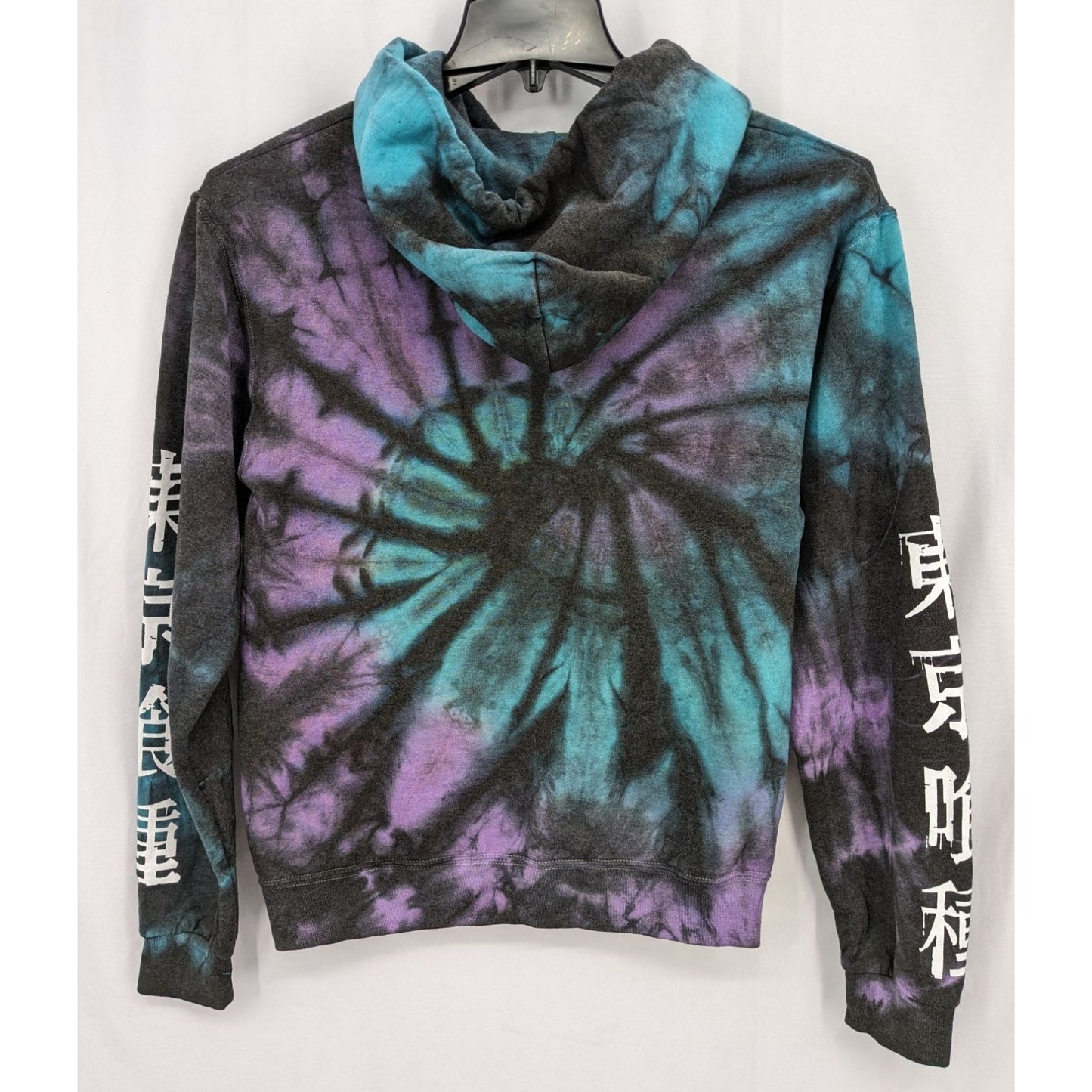 Tokyo Ghoul Women Black Tie-Dye Kaneki's face Hoodie Size S NWT