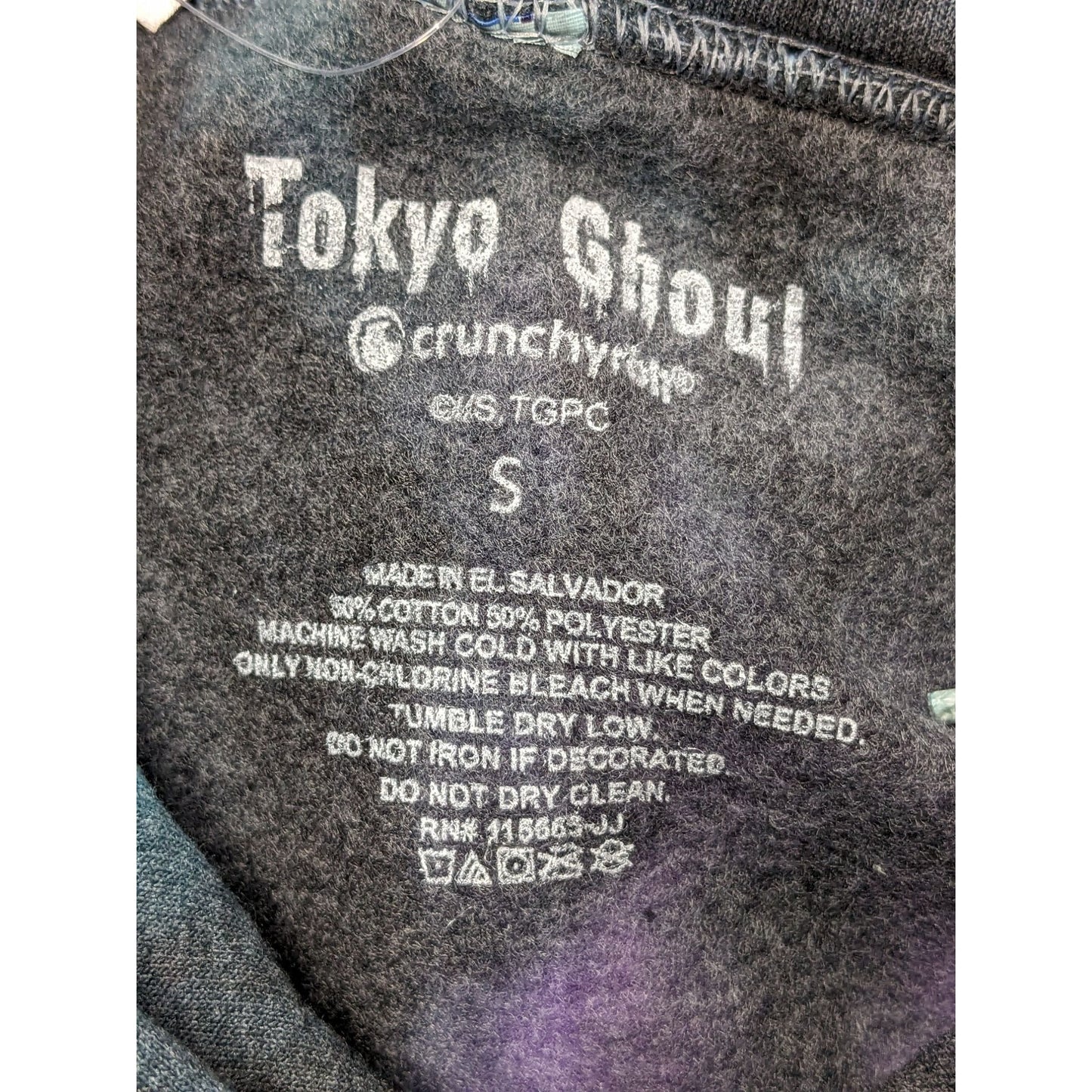 Tokyo Ghoul Women Black Tie-Dye Kaneki's face Hoodie Size S NWT