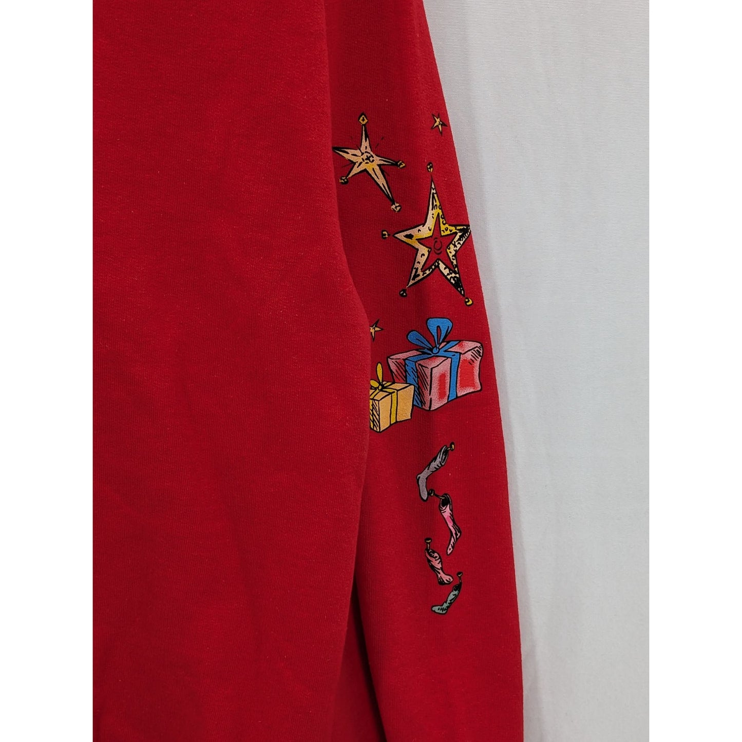 Dr. Seuss Men Red The Grinch Graphic Pullover Sweatshirt Size M