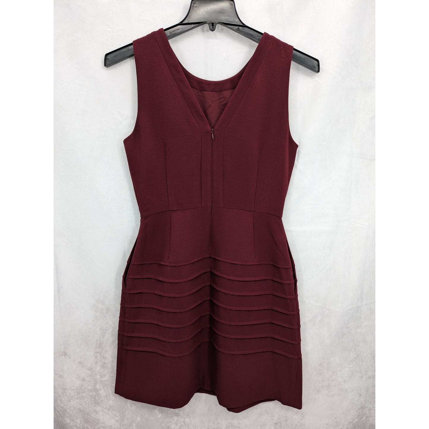 Madewell Women Midnight Sleeveless Fit & Flare Burgundy Dress Size 4