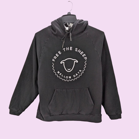 Free The Sheep Black Mellow Day Sharpa Sky In You Hoodie Embroider Adult Size XS