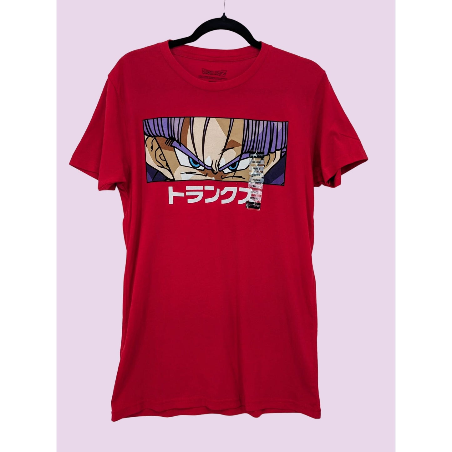 Dragon Ball Z Dragon Ball Z Trunks Eyes Red Adult Cosplay Anime T-Shirt Size M