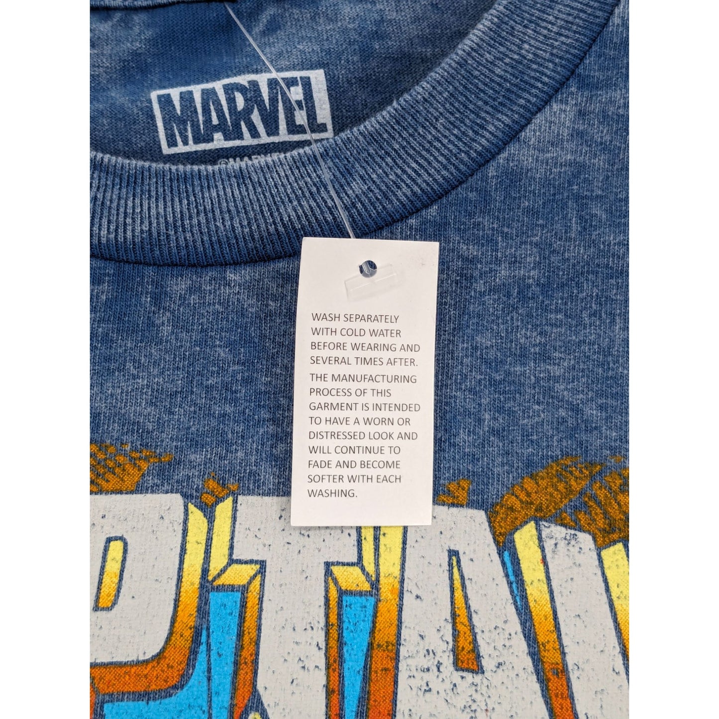 Marvel Mineral-Washed Captain America The First Avenger Graphic T-Shirt Size M