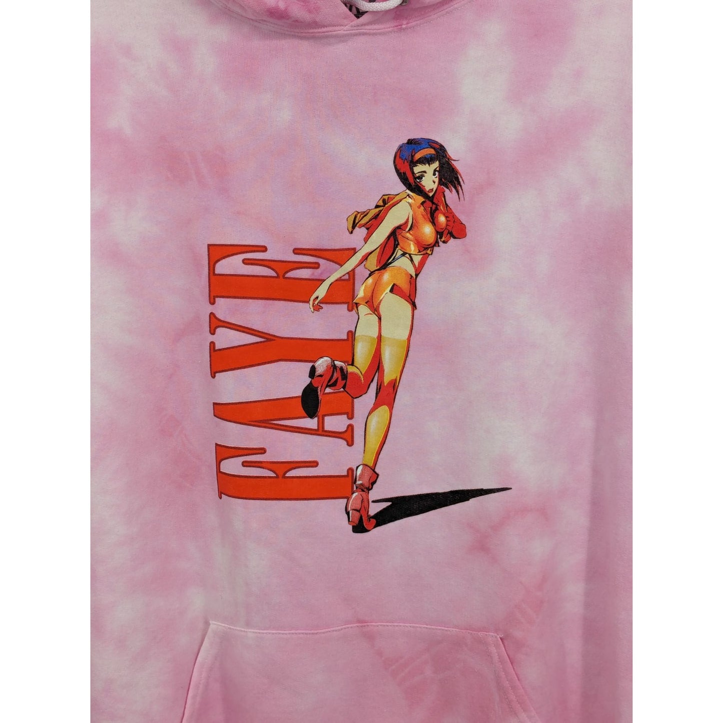 Hot Topic Cowboy Bebop Adult Pink Faye Tie-Dye Pullover Hoodie M NWT