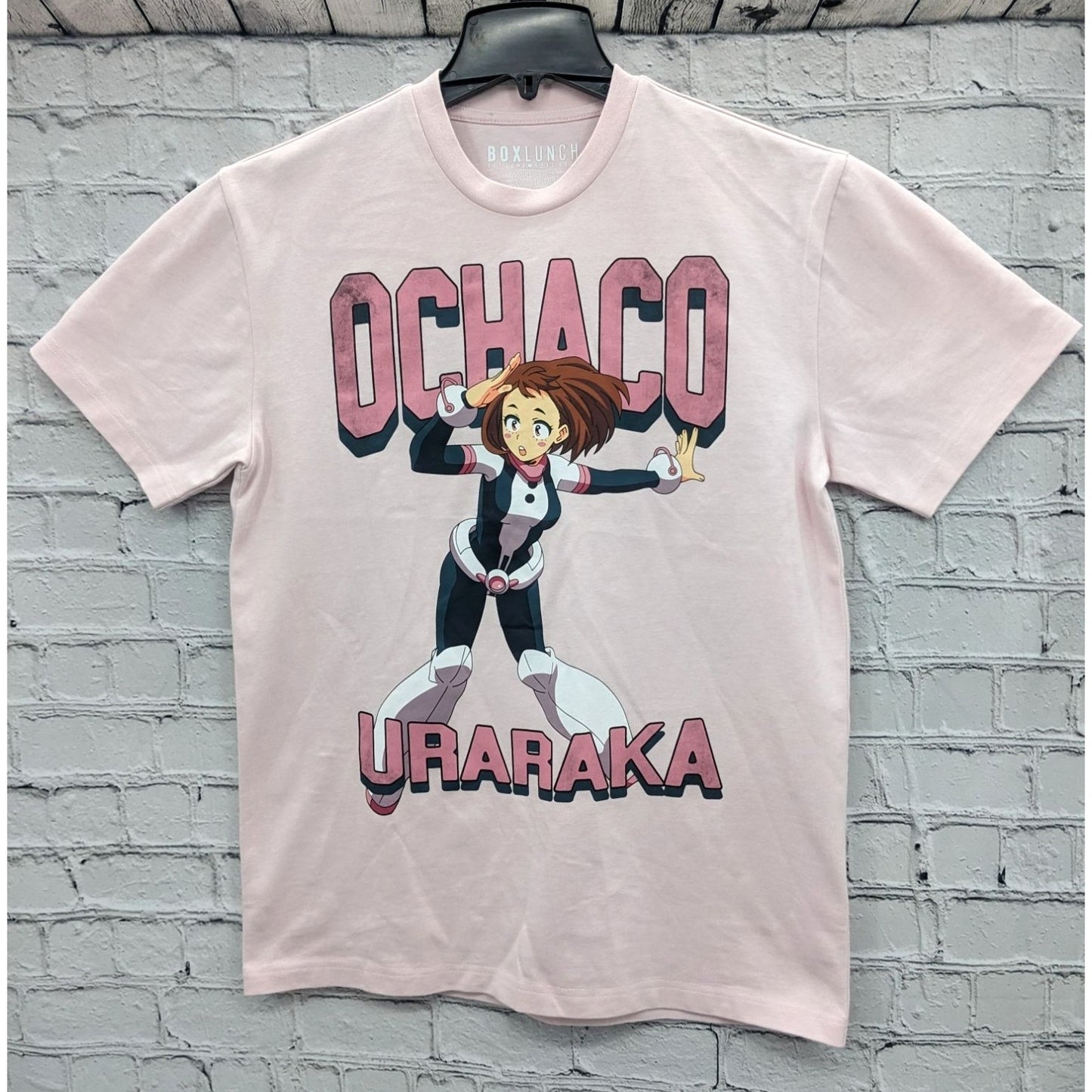 My Hero Academia Men Pink Ochaco Uraraka Portrait T-shirt Size M