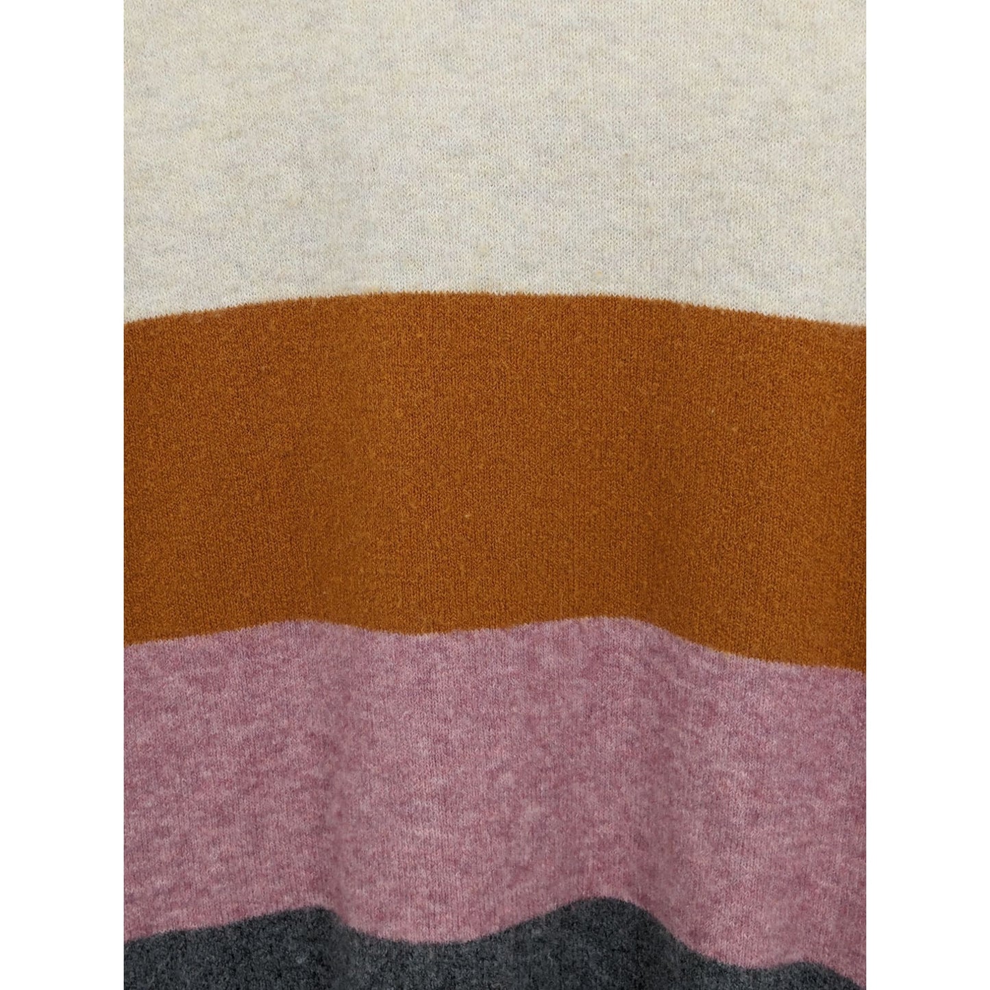 Madewell Women Colorblock Striped Oversized Wool & Alpaca Blend Sweater Size S