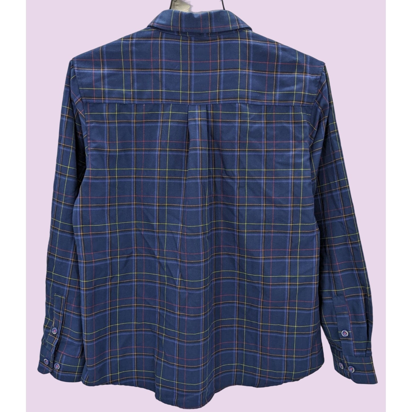 Dixxon Flannel Co "The Toru" Women Blue Plaid Long Sleeve Snap-Up Shirt Size XL