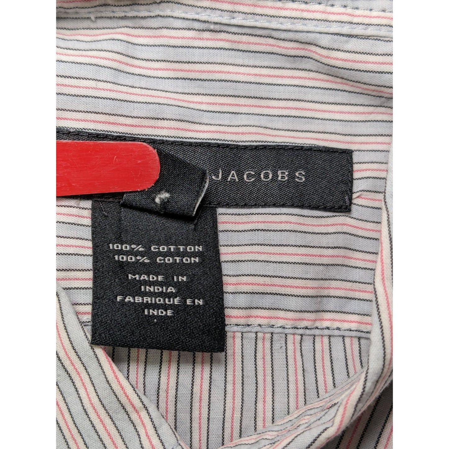 Marc By Marc Jacobs Men Pinstriped Long Sleeve Button-Up Dress Shirt Size XL