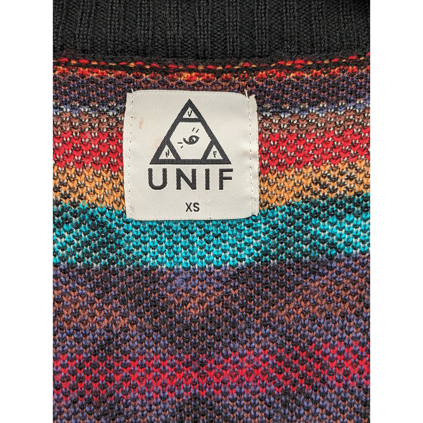 UNIF Women Rainbow Southwest Waterfall Cardigan Open front Size XS