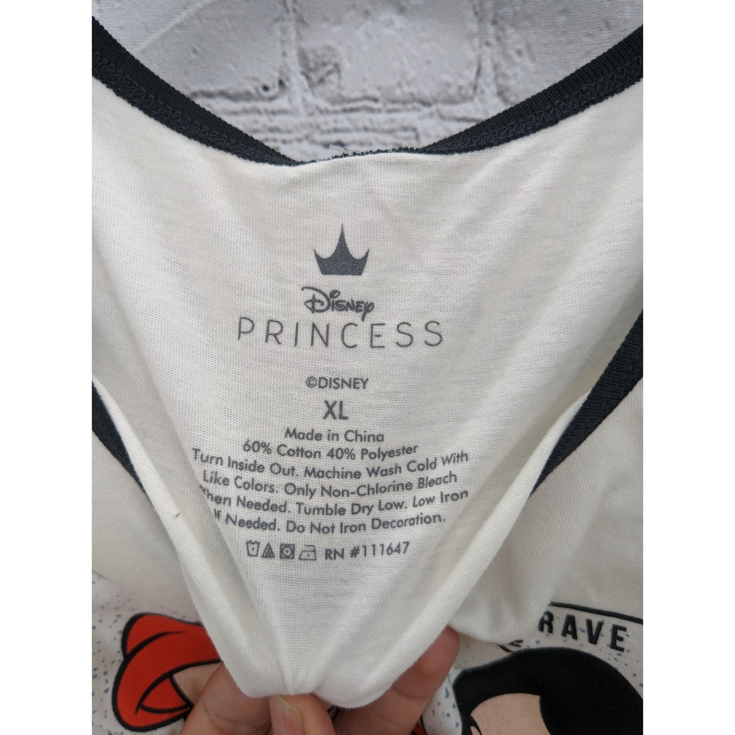 New Disney Women's A True Princess Is Ringer T-Shirt Size XL