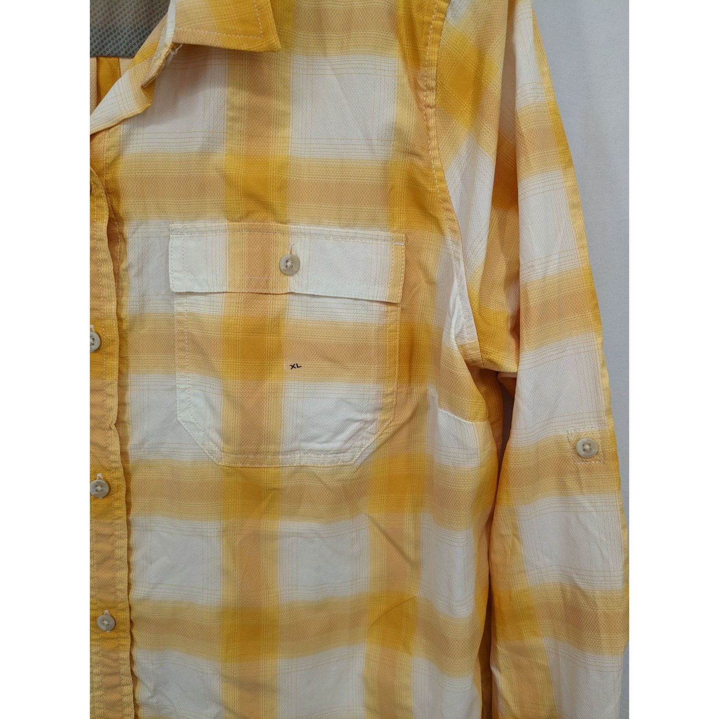 Eddie Bauer Women Classic Fit Yellow Adventurer 3.0 Long Sleeve Shirt Size XL