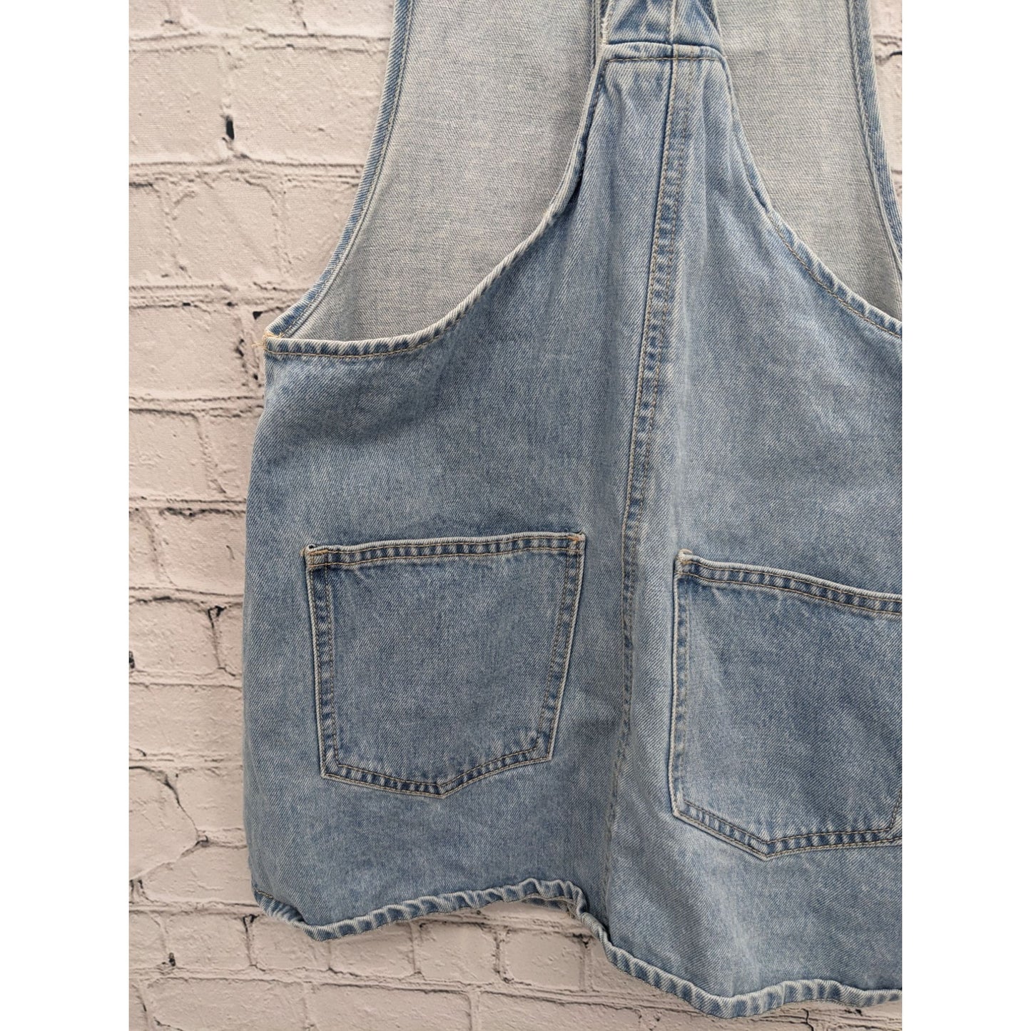 Forever 21 Women Light Denim Overall Dress Size S