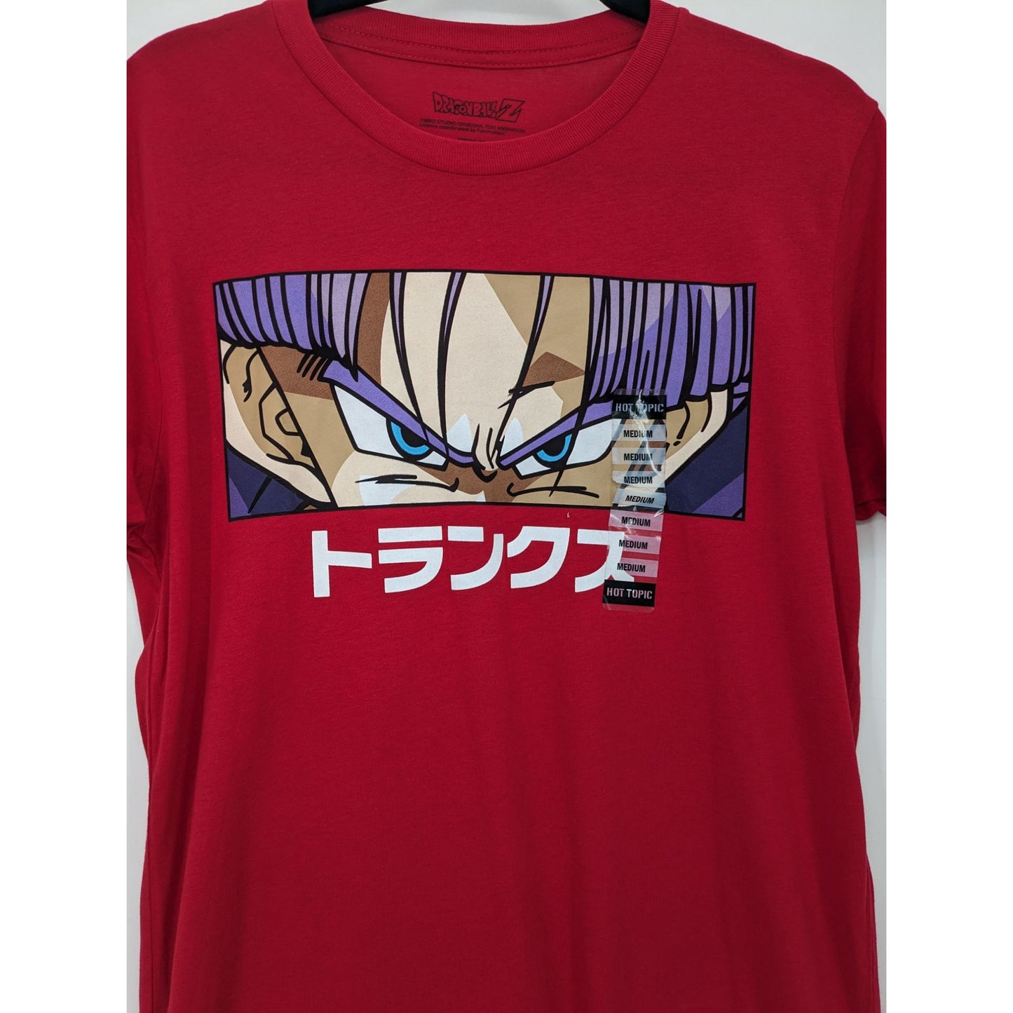 Dragon Ball Z Dragon Ball Z Trunks Eyes Red Adult Cosplay Anime T-Shirt Size M