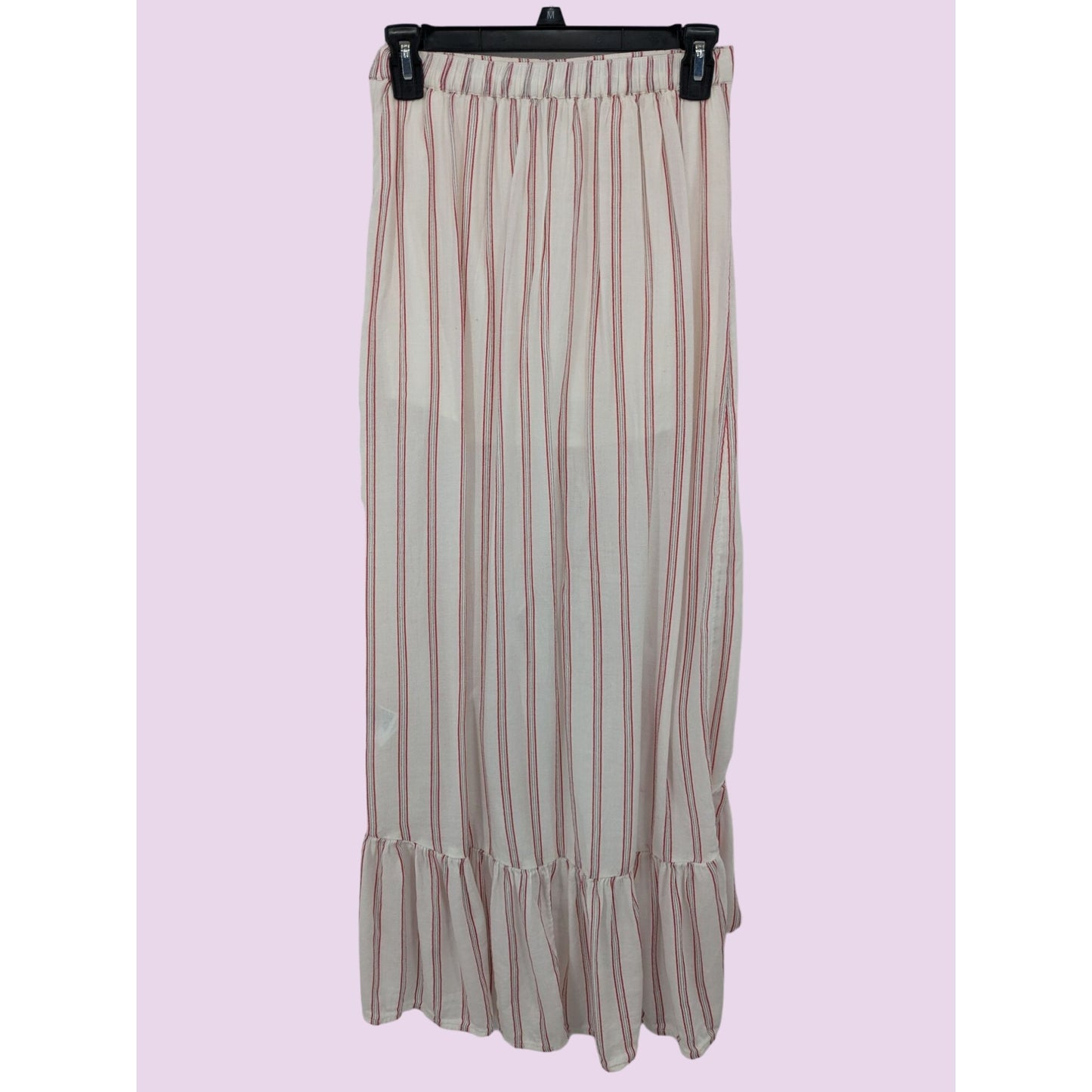 American Eagle Women Cottagecre 2pc Stripe Tube Top & Hi-low Midi Skirt Size XS