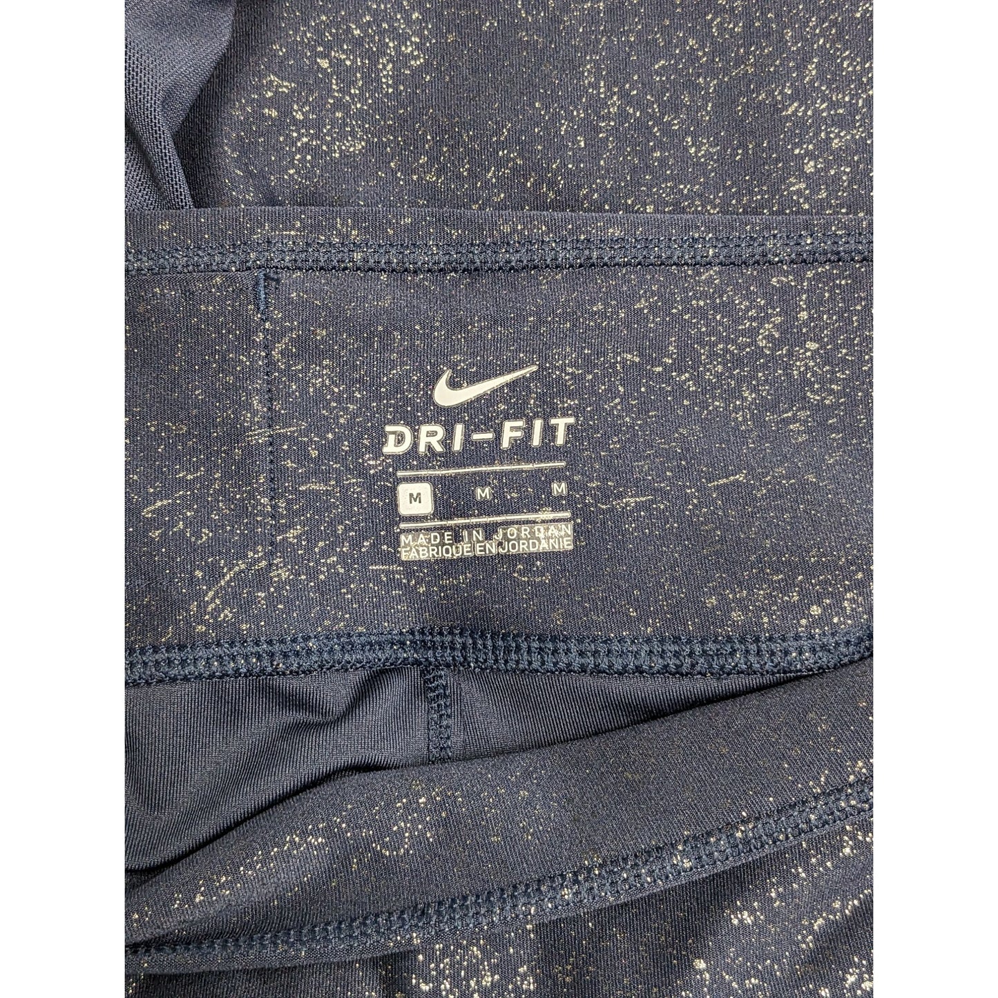 Nike Women Navy Blue Power Training Mesh Panel Activewear Legging Pants Size M