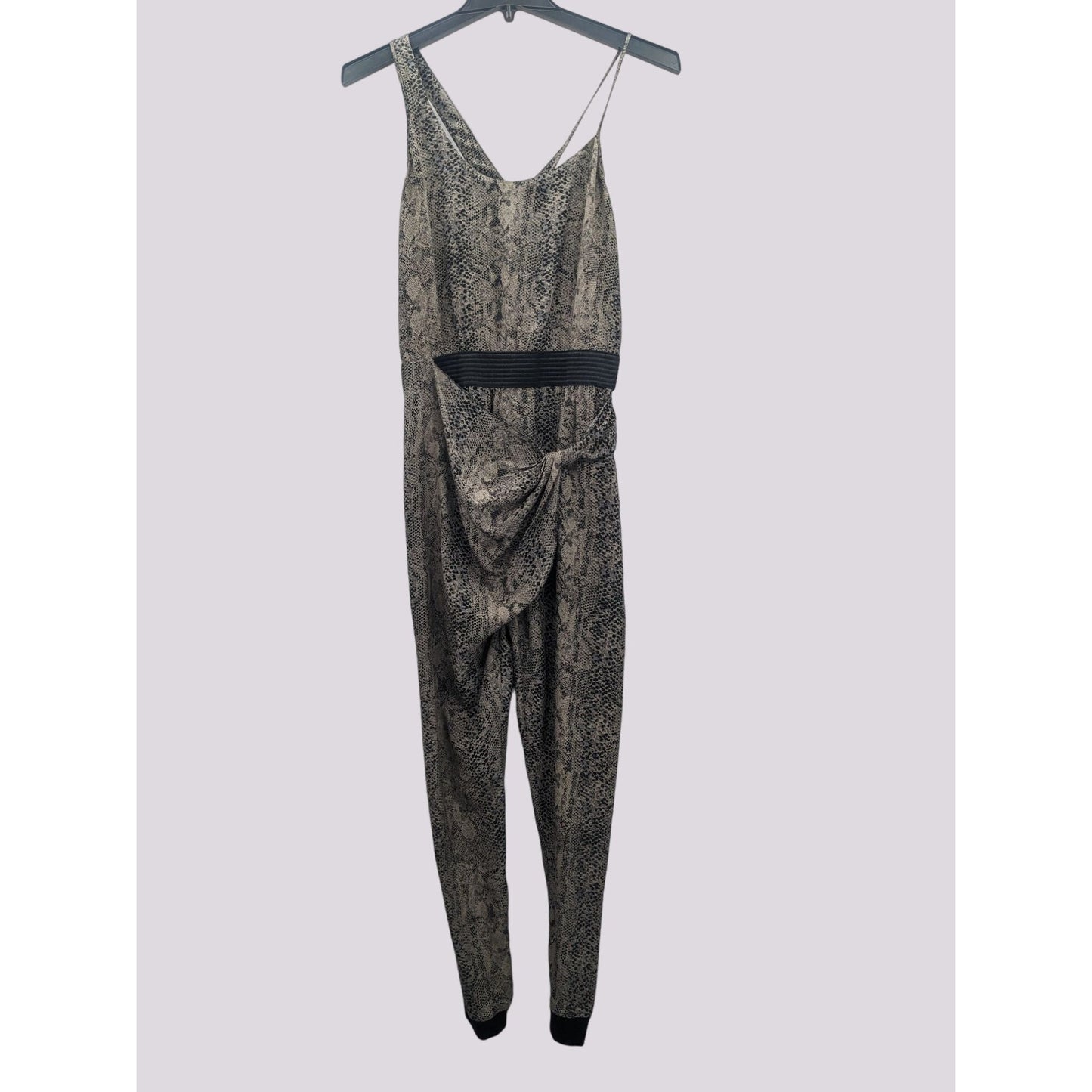 Wilfred Aritzia Women Snakeskin Print 100% Silk Jumpsuit Size M