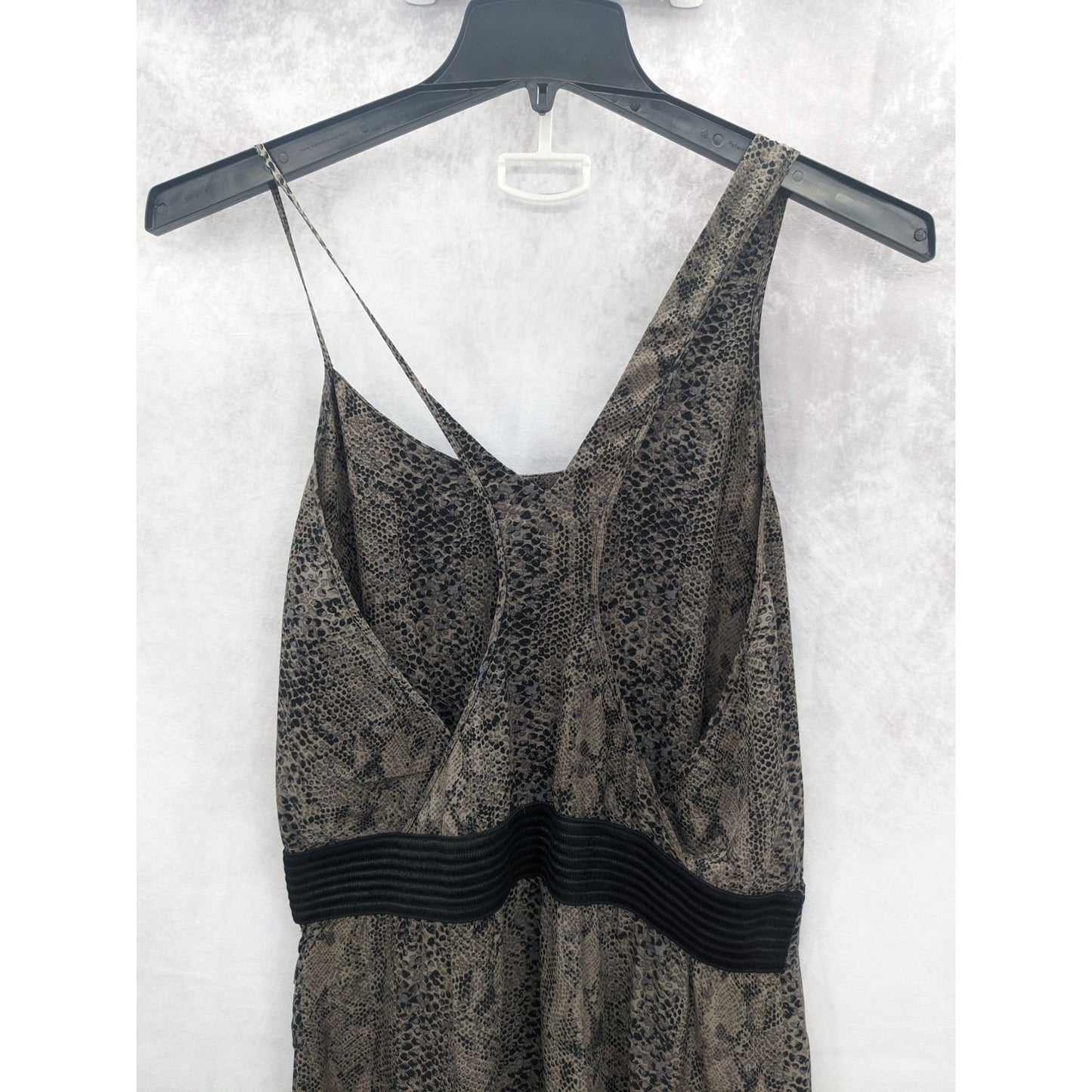 Wilfred Aritzia Women Snakeskin Print 100% Silk Jumpsuit Size M