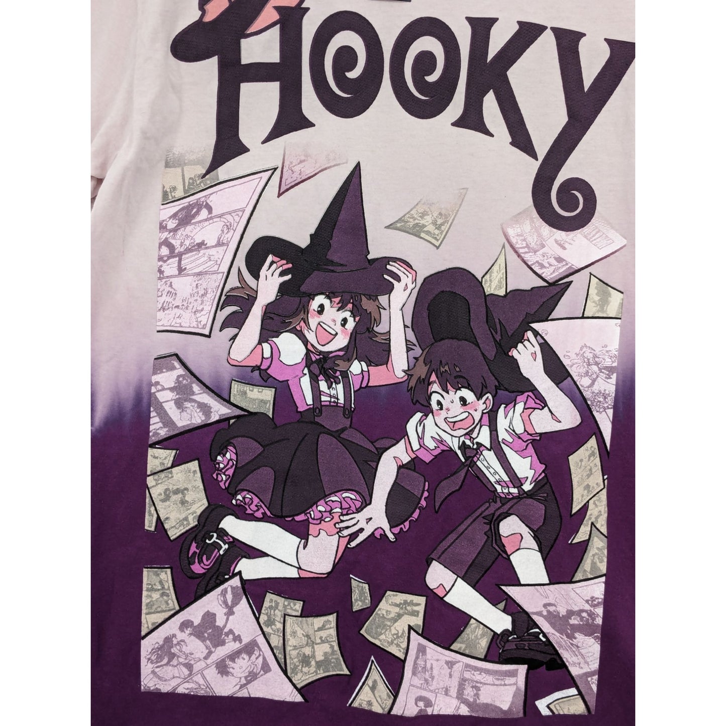 Web Toon Hooky & Dorian Tie-dye Purple Boyfriend Cosplay Women T-Shirt Size L