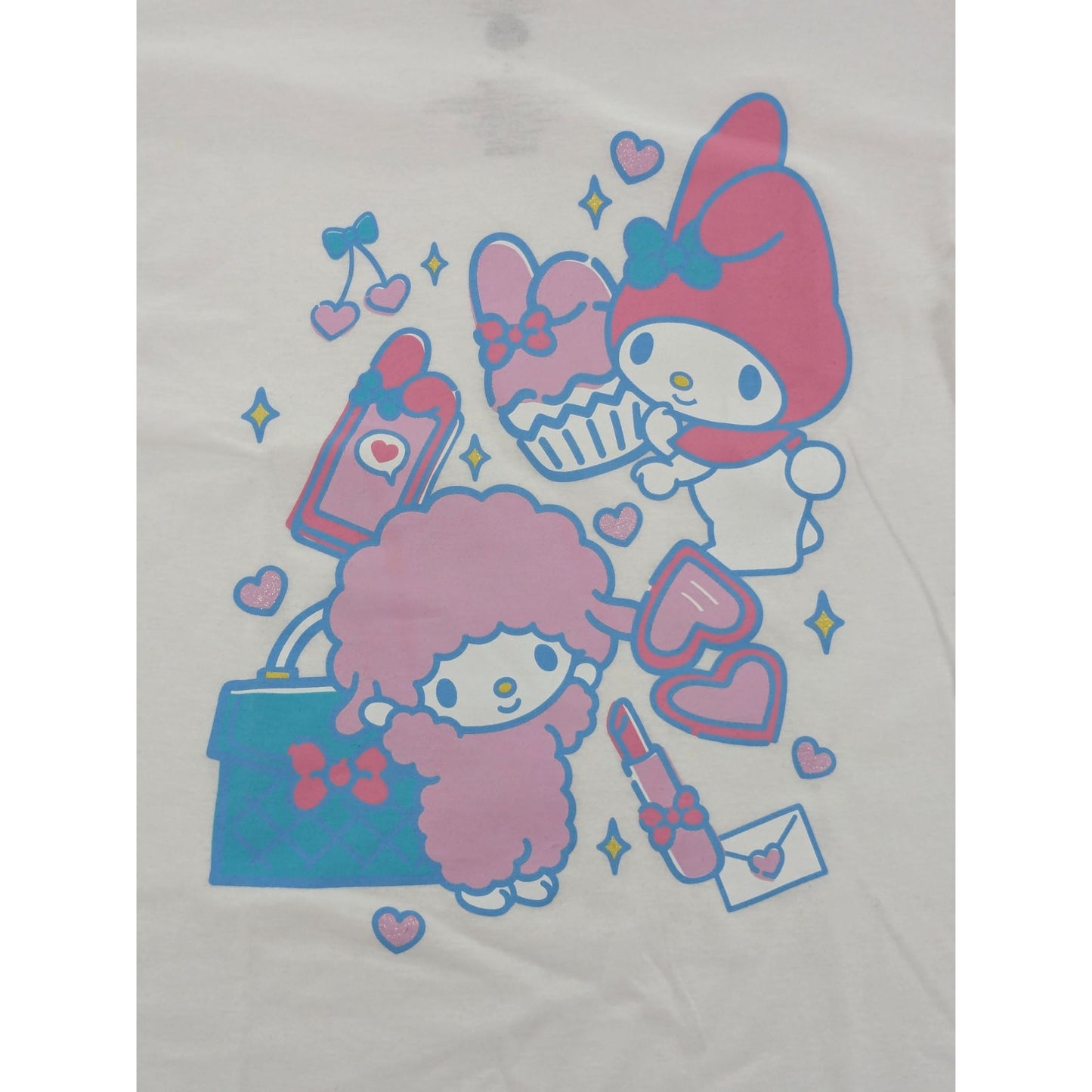 My Melody & My Sweet Piano Pastel Boyfriend Fit Kawaii Sanrio T-Shirt Size S