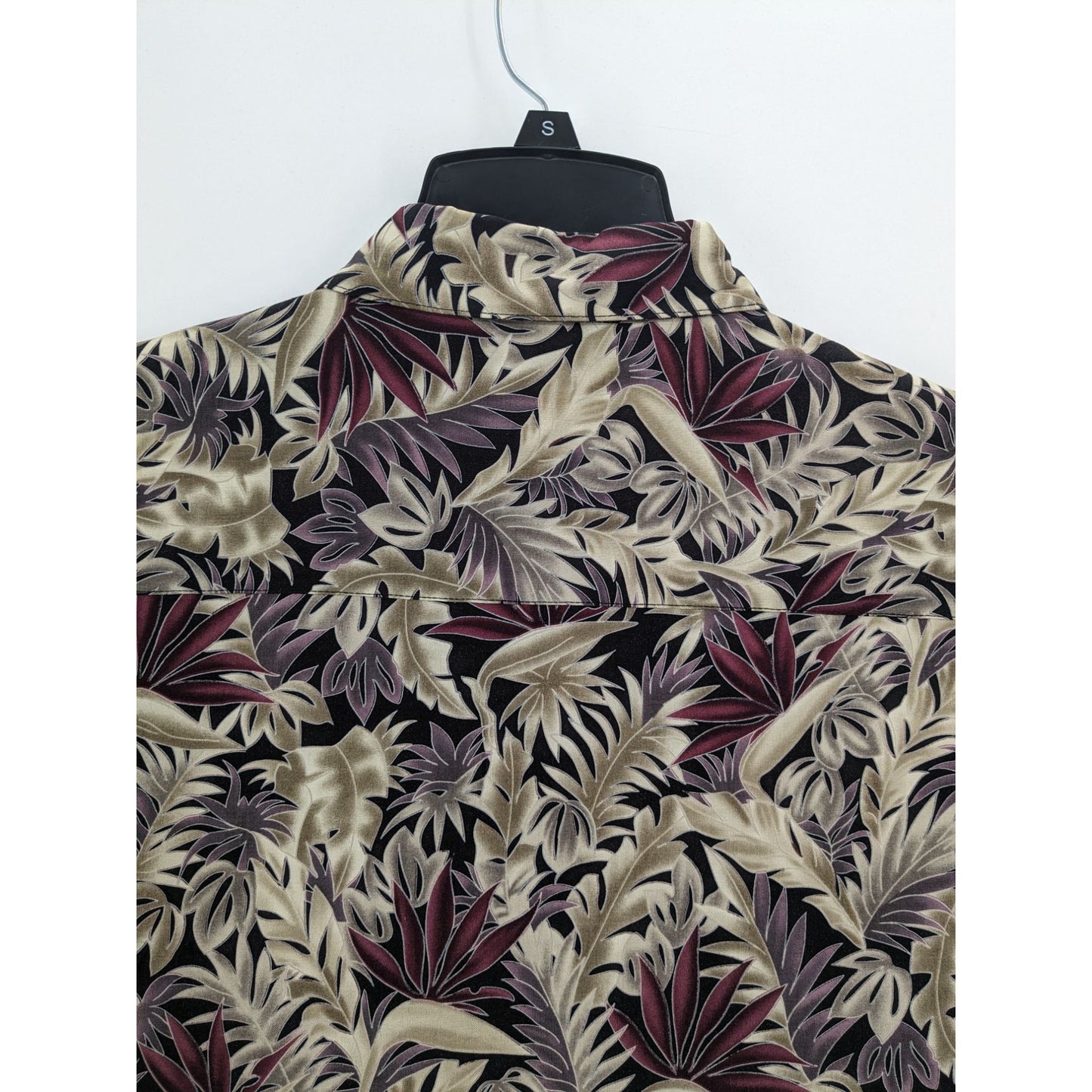 Pierre Cardin Tropical Floral Button-Up Short Sleeve Hawaiian Men Shirt Size L