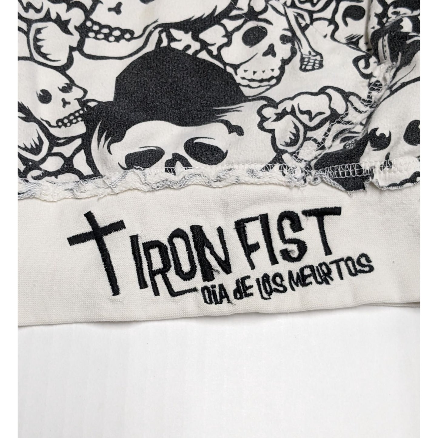 Iron Fist Men Dia De los Muertos Full Zip-Up Hoodie Size L