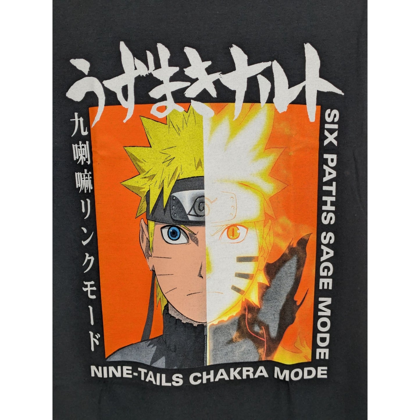 Naruto Shippuden Collection Men Black Six Path Sage Mode Cosplay T-Shirt Size M