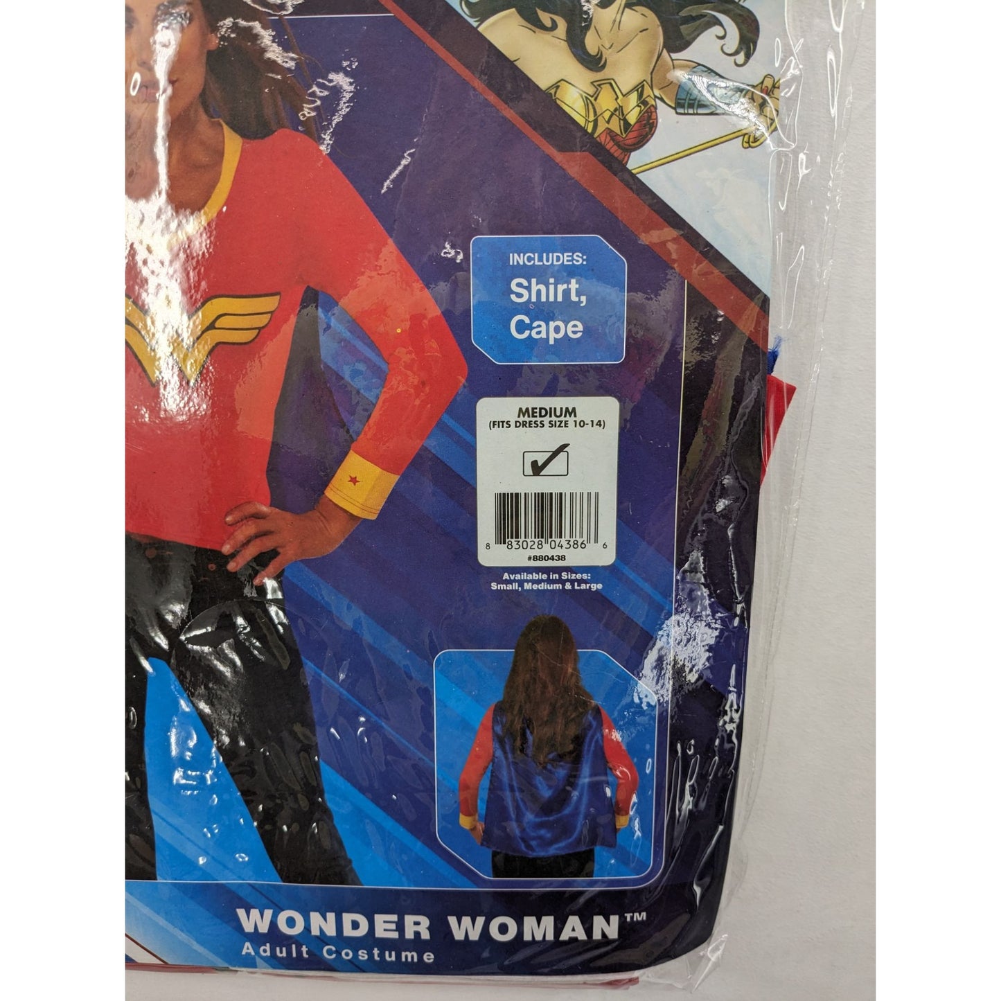 Rubies DC Women Wonder Woman Adult Tee Costume Size 10-14 Medium NWT