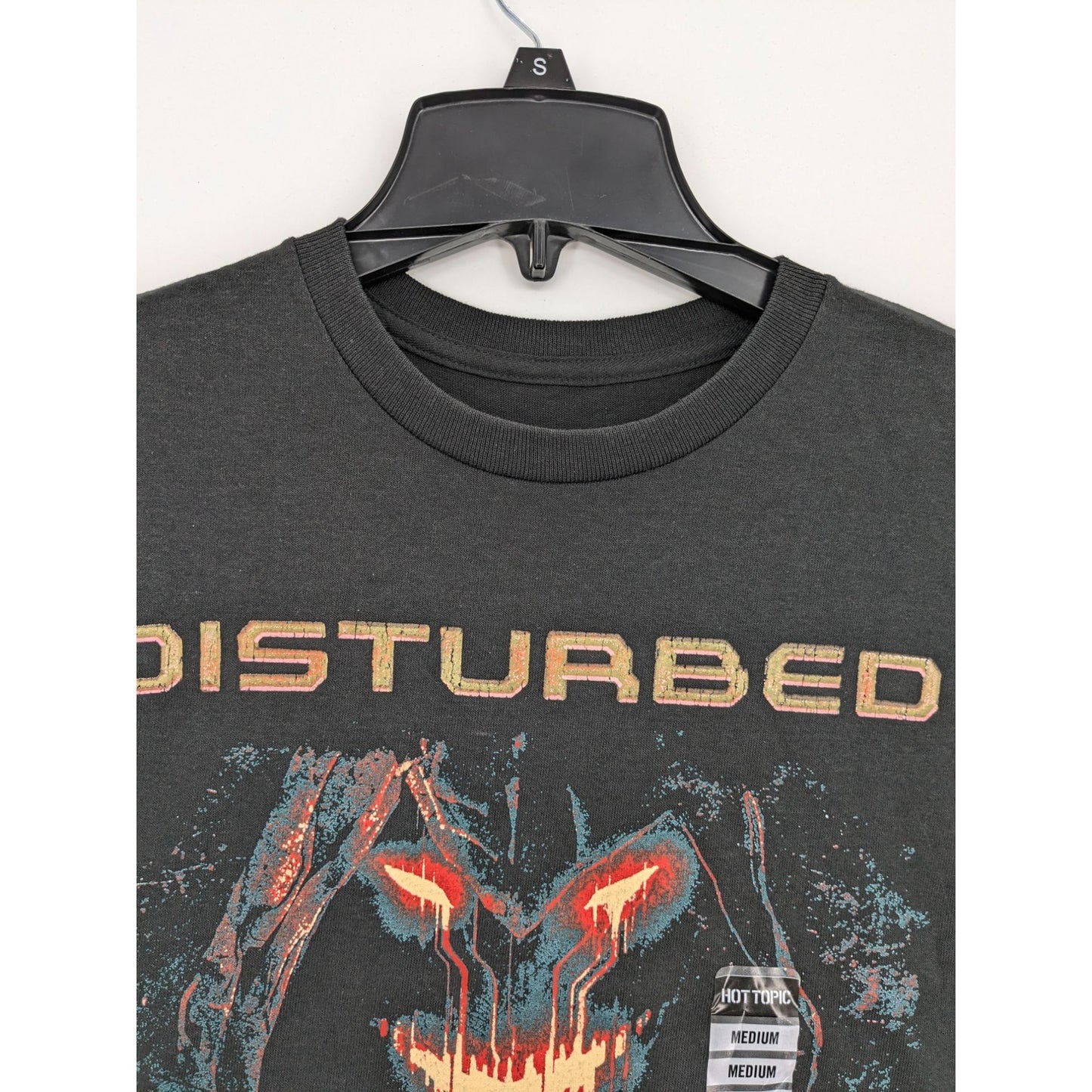 Disturbed Black Divisive Album Cover Tracklisting Crewneck Unisex T-shirt Size M