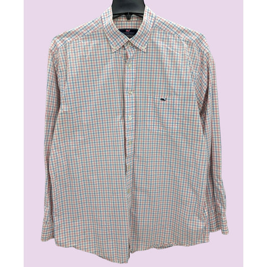 Vineyard Vines Men Classic Fit Tucker Plaid Long Sleeve Button-Up Shirt Size XL