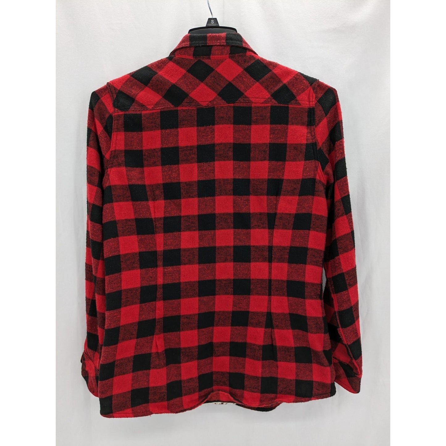 Ci Sono Women Red Flannel Check Sherpa Lined Long Sleeve Button-Up Size XL