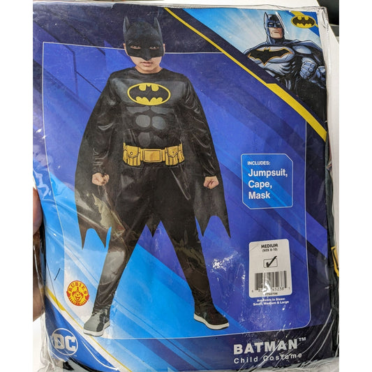 Rubies DC Batman Child Costume Black Size 8 -10 M NWT