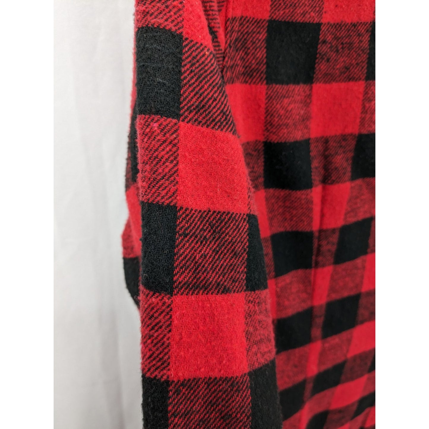 Ci Sono Women Red Flannel Check Sherpa Lined Long Sleeve Button-Up Size XL