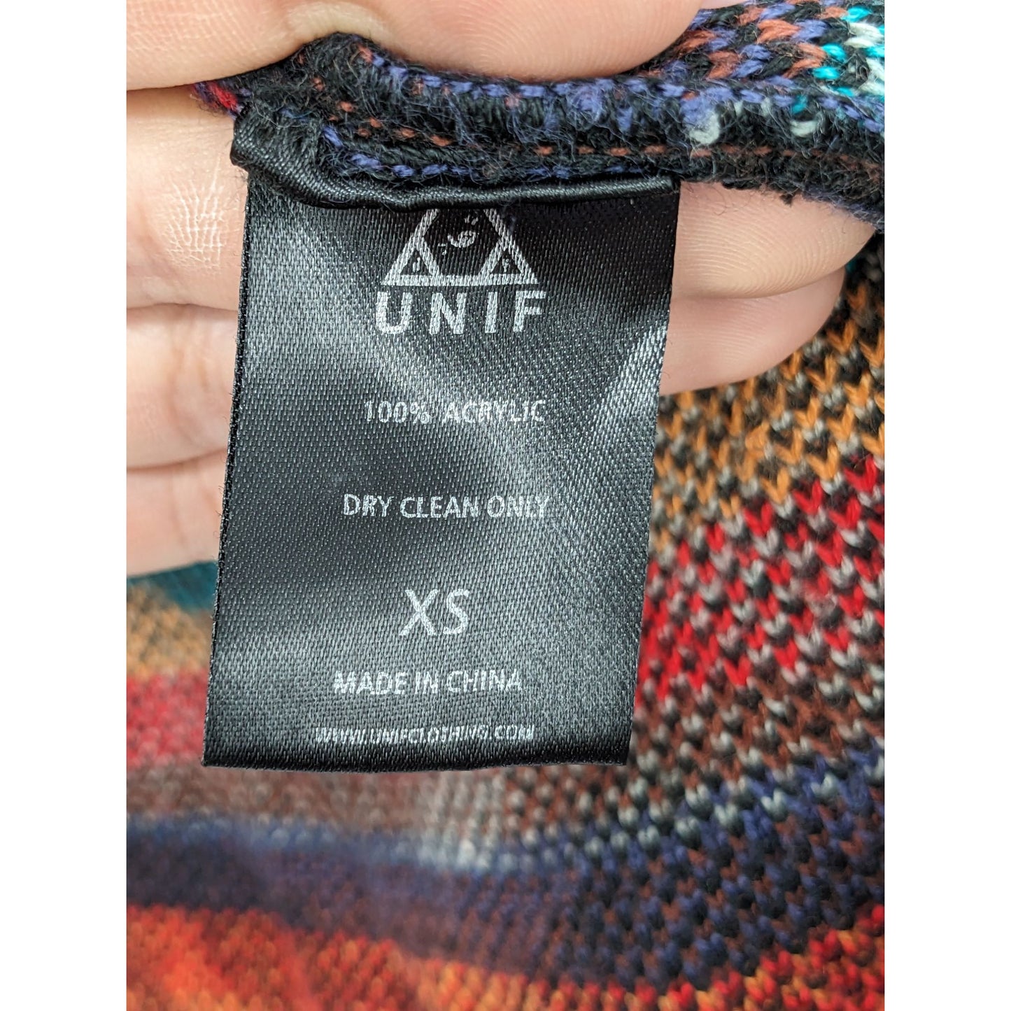 UNIF Women Rainbow Southwest Waterfall Cardigan Open front Size XS