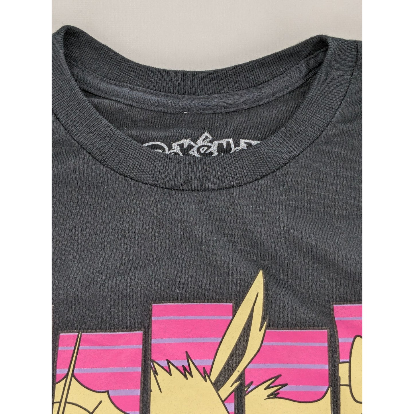 Pokémon Black Eevee Panels Boyfriend Fit Women Cosplay Crewneck T-Shirt Size M