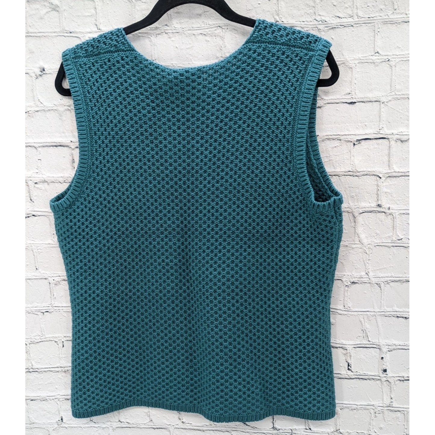 Carlisle Collection Women Teal Cable Knitted Sleeveless Sweater Size XXL - NEW