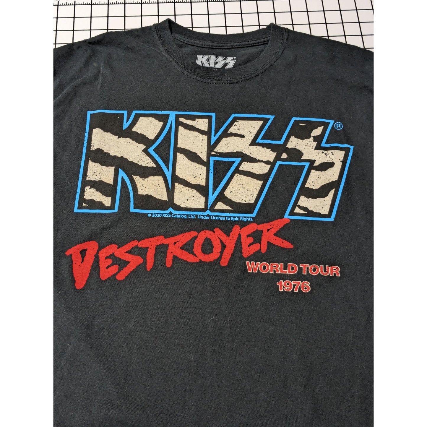 KISS Women Black KISS Destroyer World Tour 1976 Long Sleeve T-Shirt Size M NWT