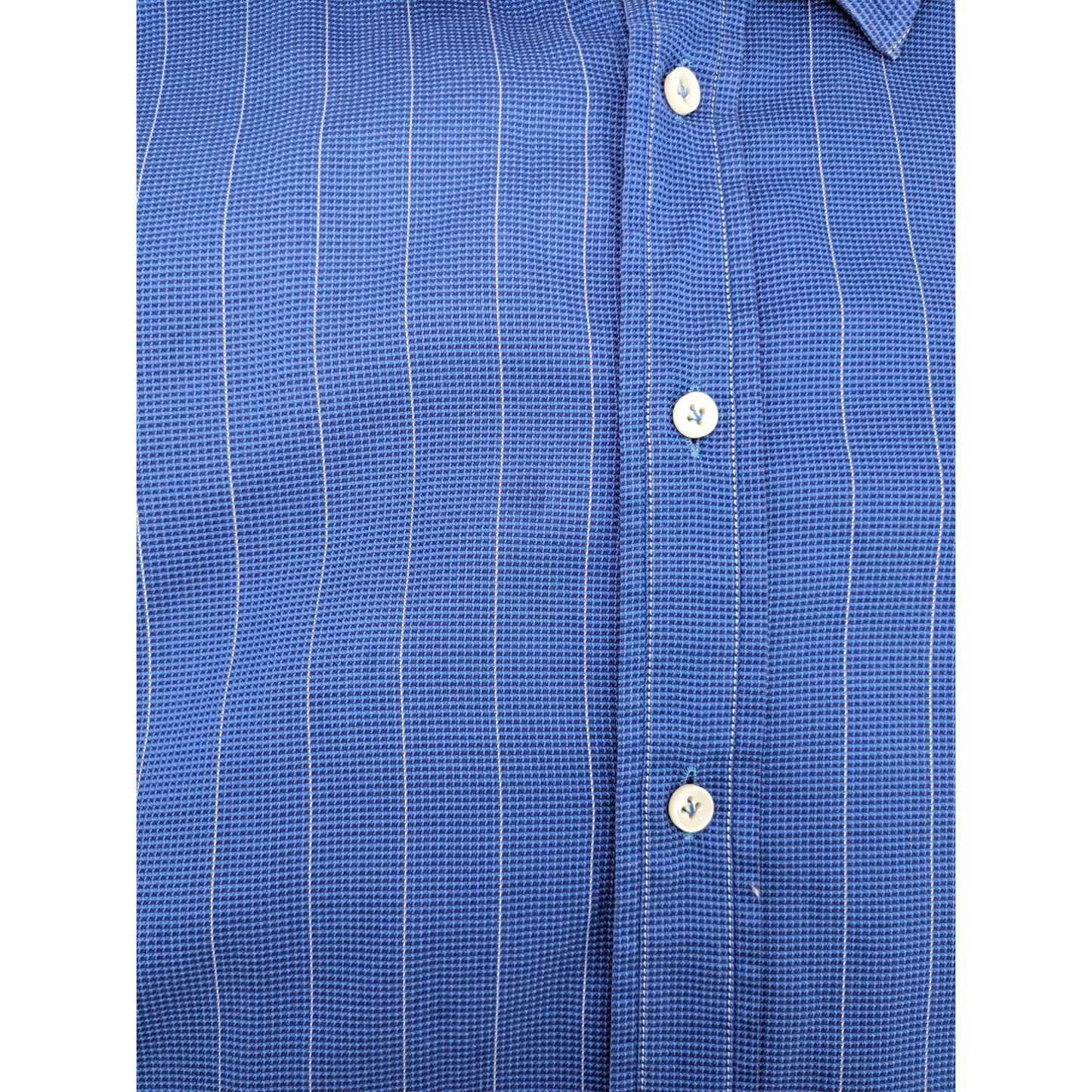 Truzzi Milano dal 1890 Men Blue Striped Button-Up Long Sleeve Shirt Size 18/46