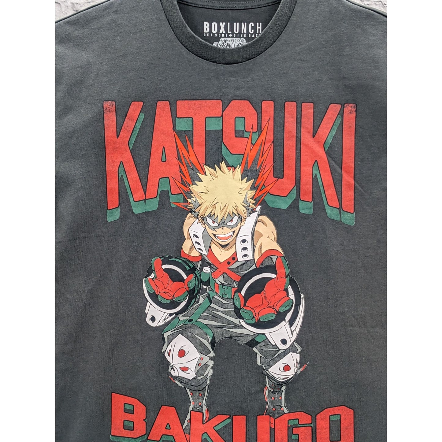 My Hero Academia Dark Gray Men Katsuki Bakugo Self Portrait Size M