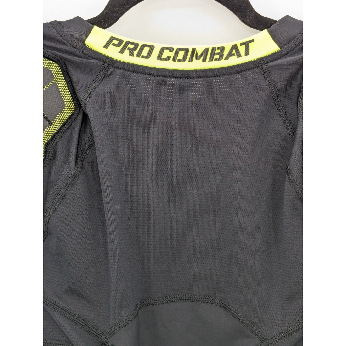 Nike Pro Combat Black Hyperstrong Padded Compression Shirt & Clip Holder Size XL