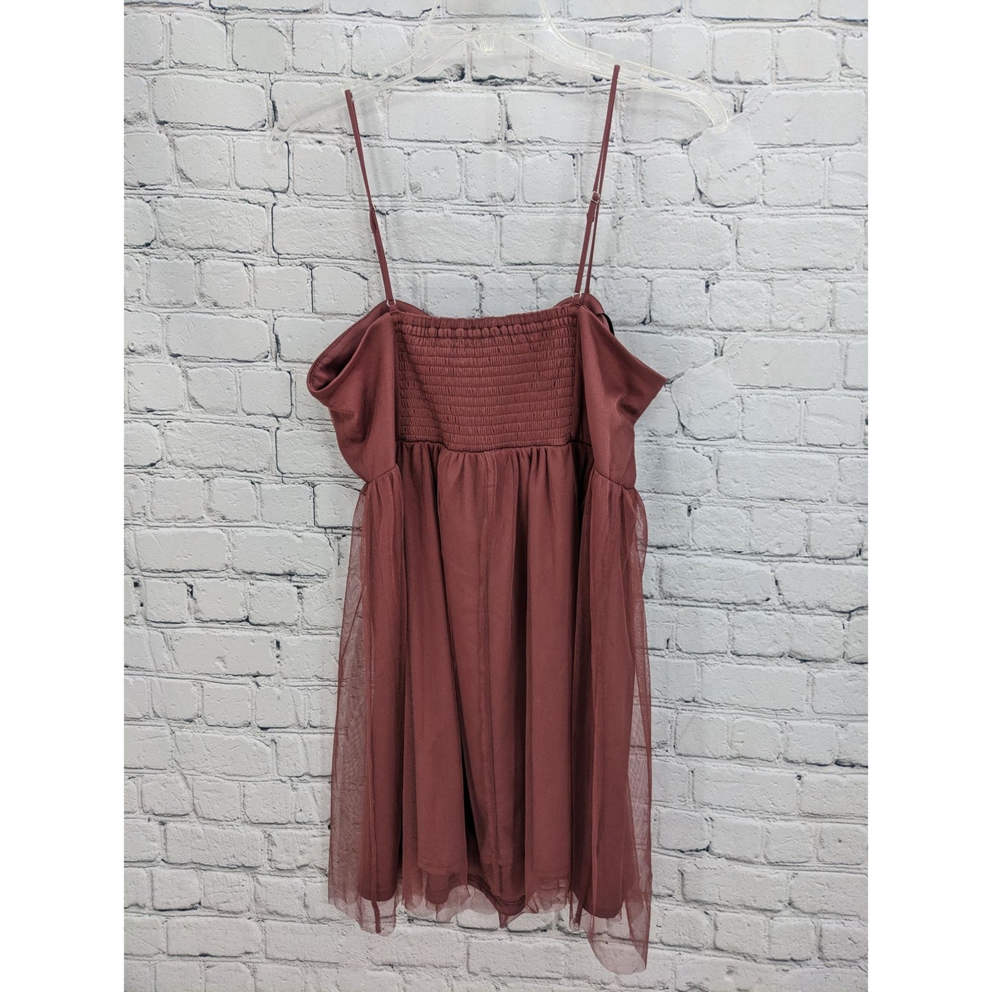 Forever 21 Mauve Fit & Flare Cami Mini Dress Size L