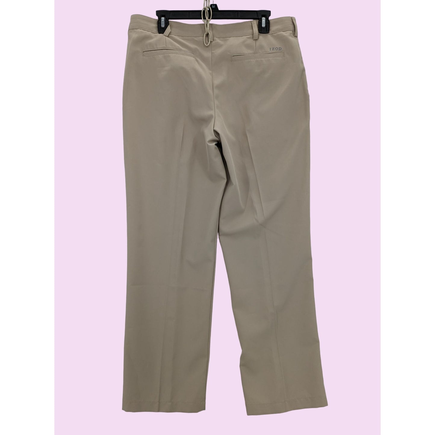 IZOD Golf Men Athleisure Straight Leg Lightweight Khaki Chino Pants Size 34 X 30