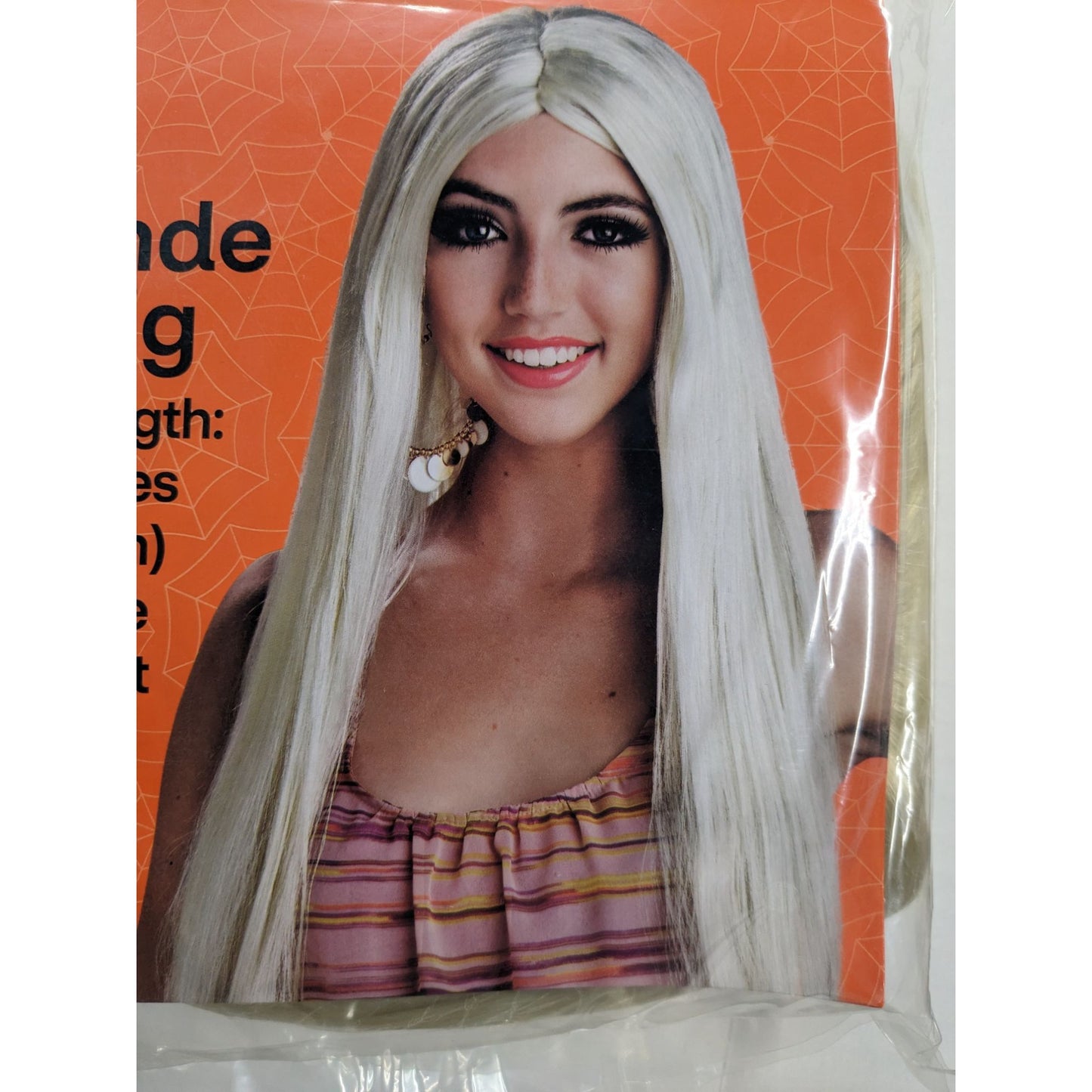 Spooky Village Adult Blonde Wig 24" in Long One Size Fit Most NWT