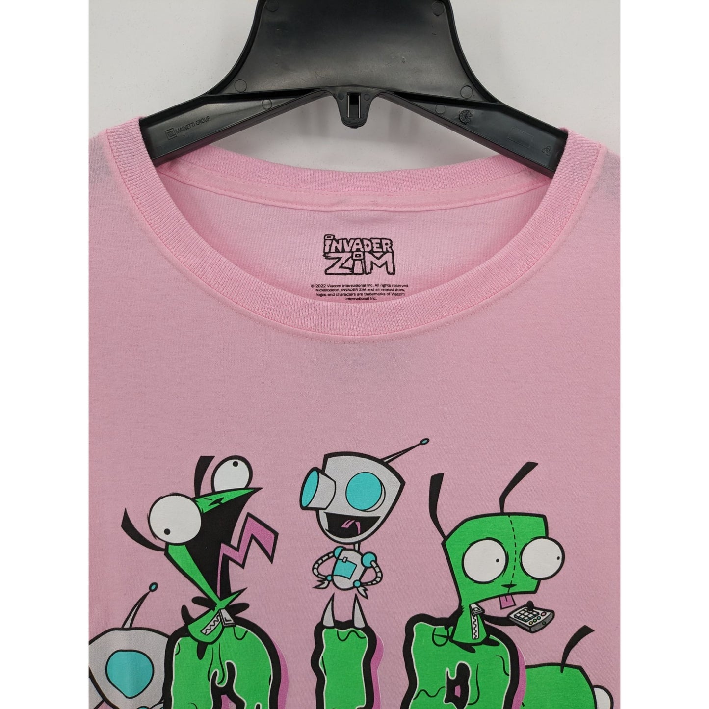 Invader Zim Women Pink GIR Costume Drip Boyfriend Fit Grunge T-Shirt Size 1X