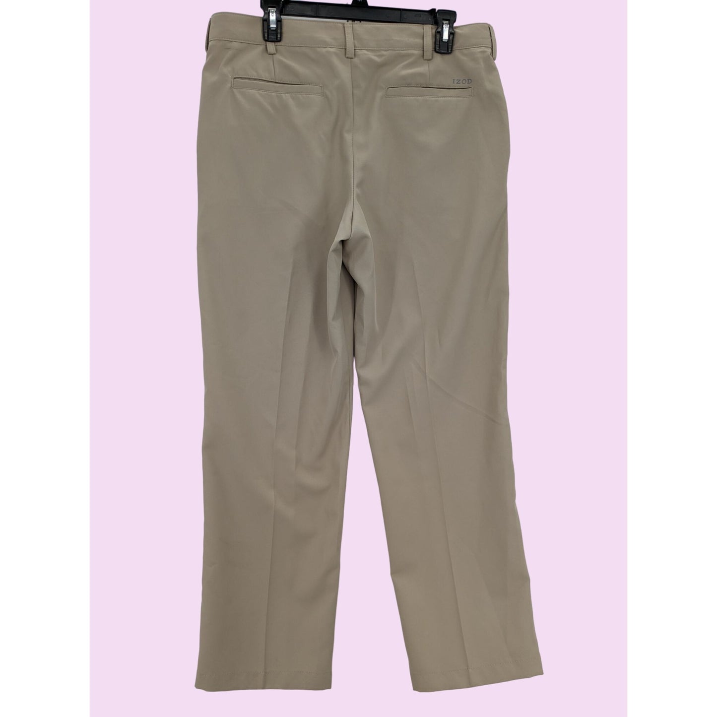 IZOD Slim Fit Golf Khaki Chino Performance Men Straight Leg Pants Size 34 X 30