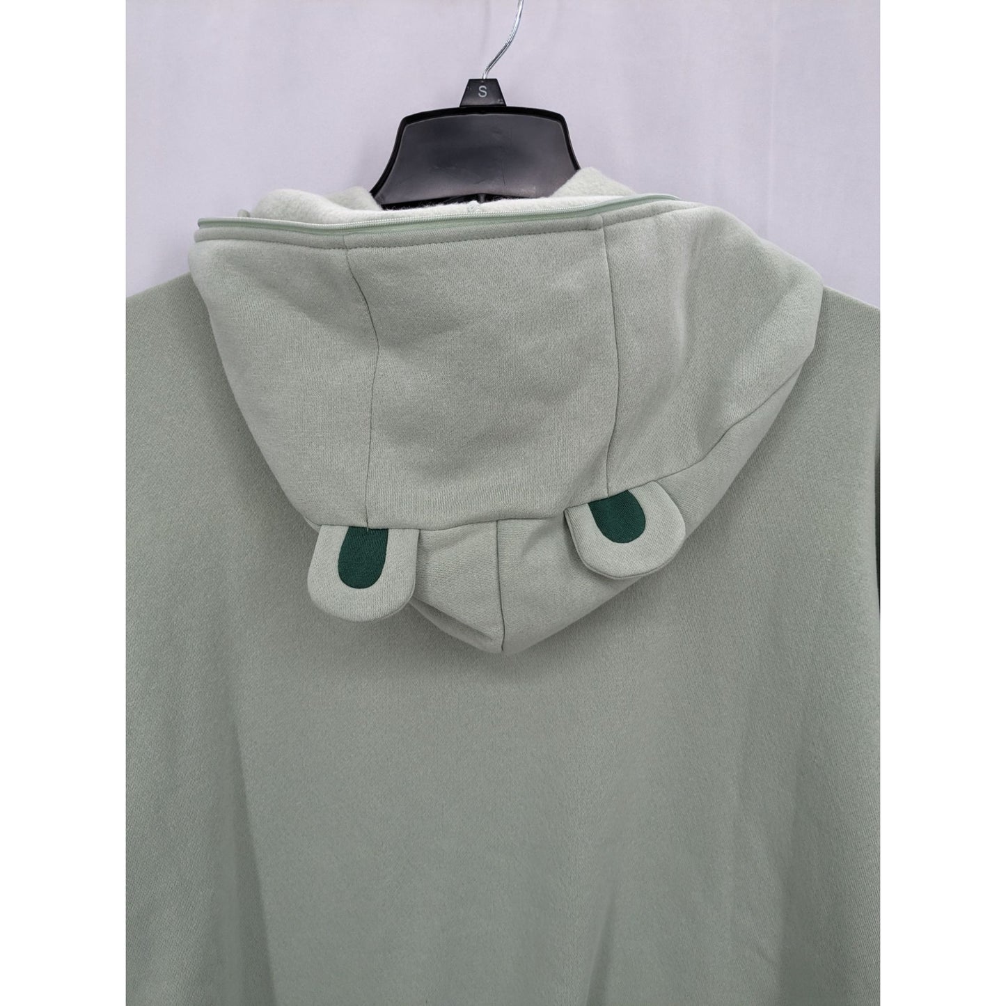 Thorn & Fable Women Green Frog Cosplay Pullover Oversized Hoodie Size M