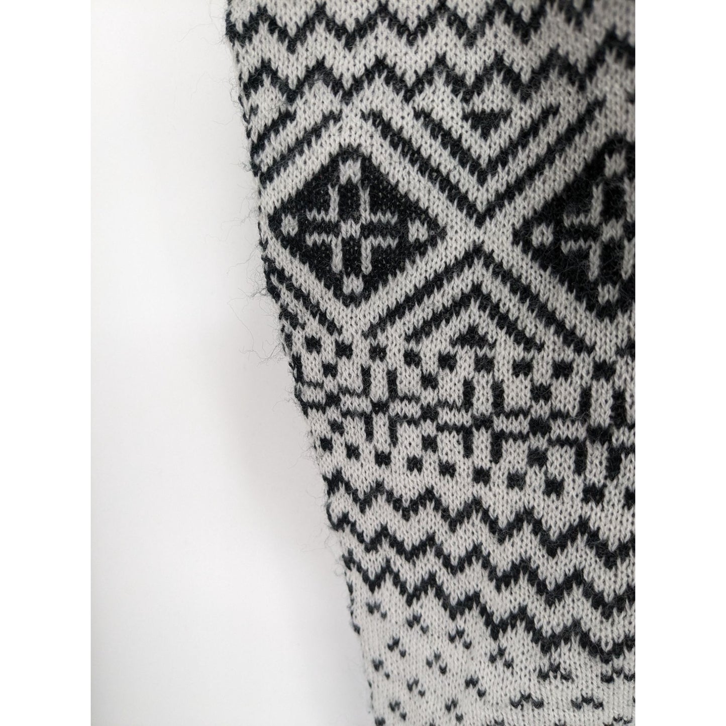 Iron Fist Fair Isle Ghost Allover Print Flyaway Women Goth Knit Cardigan Size S