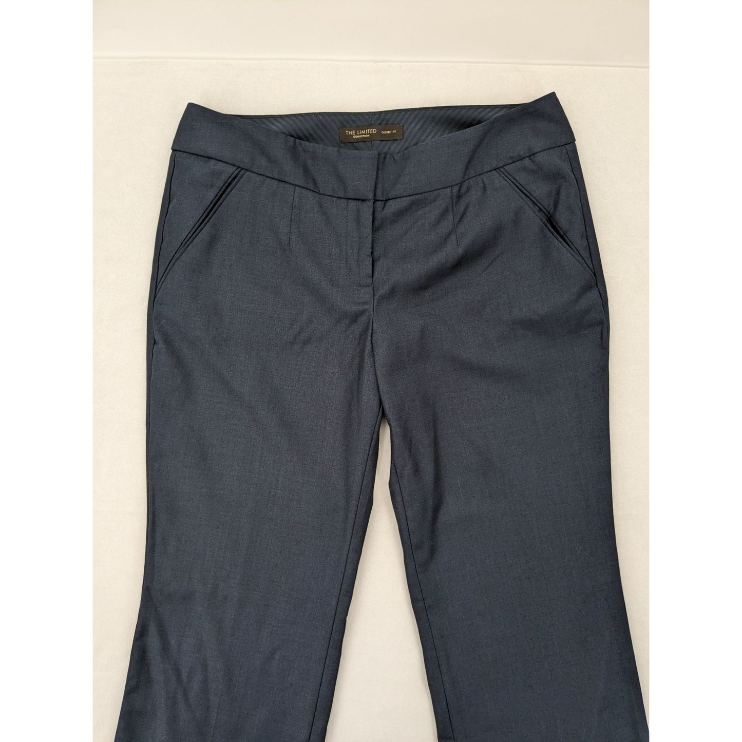 The Limited Office Cassidy Fit Navy Blue Boot Cut Stretch Trouser Women Size 6