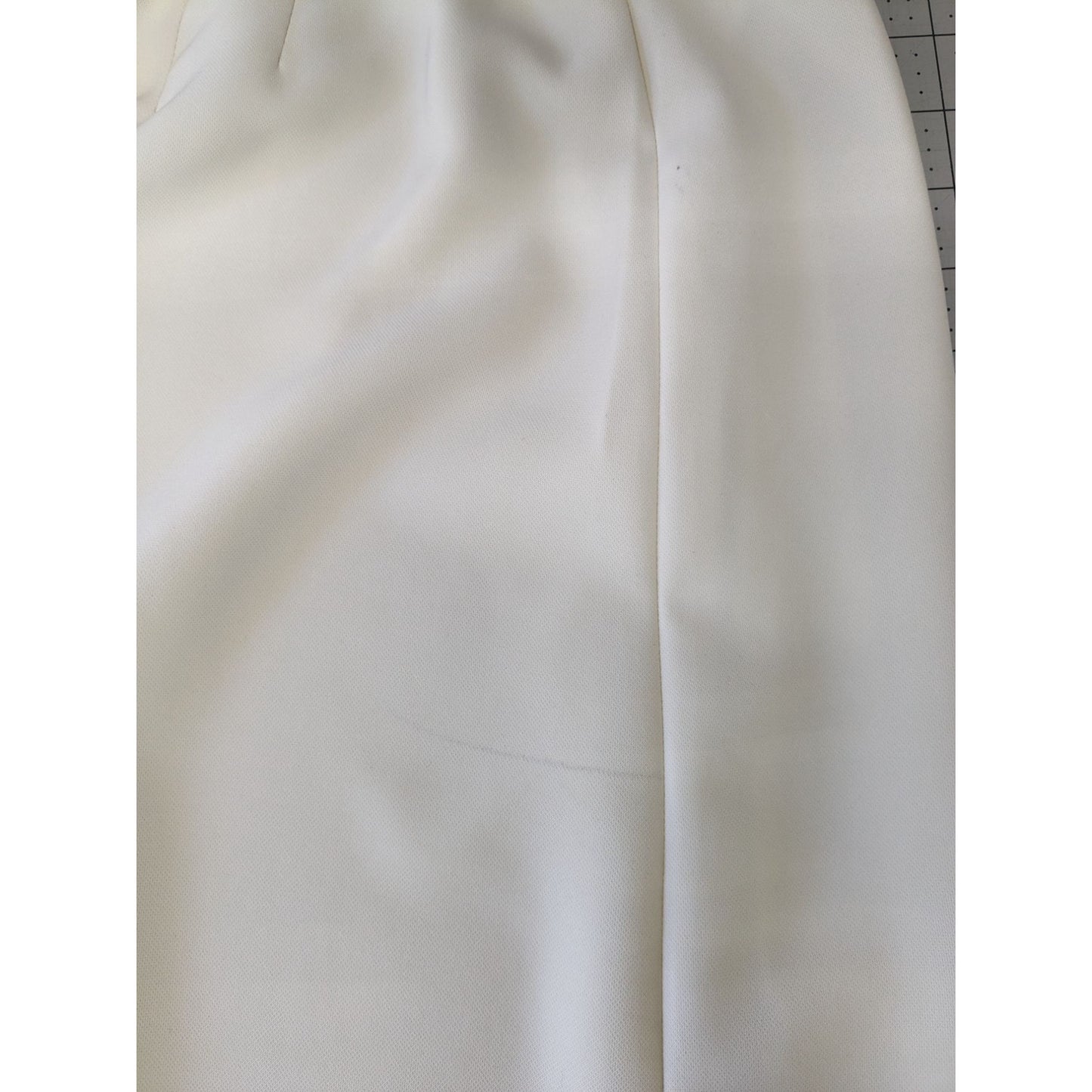 Talbots Ivory Gold Button A-line  Preppy Career Women Classy Mini Skirt Size 12