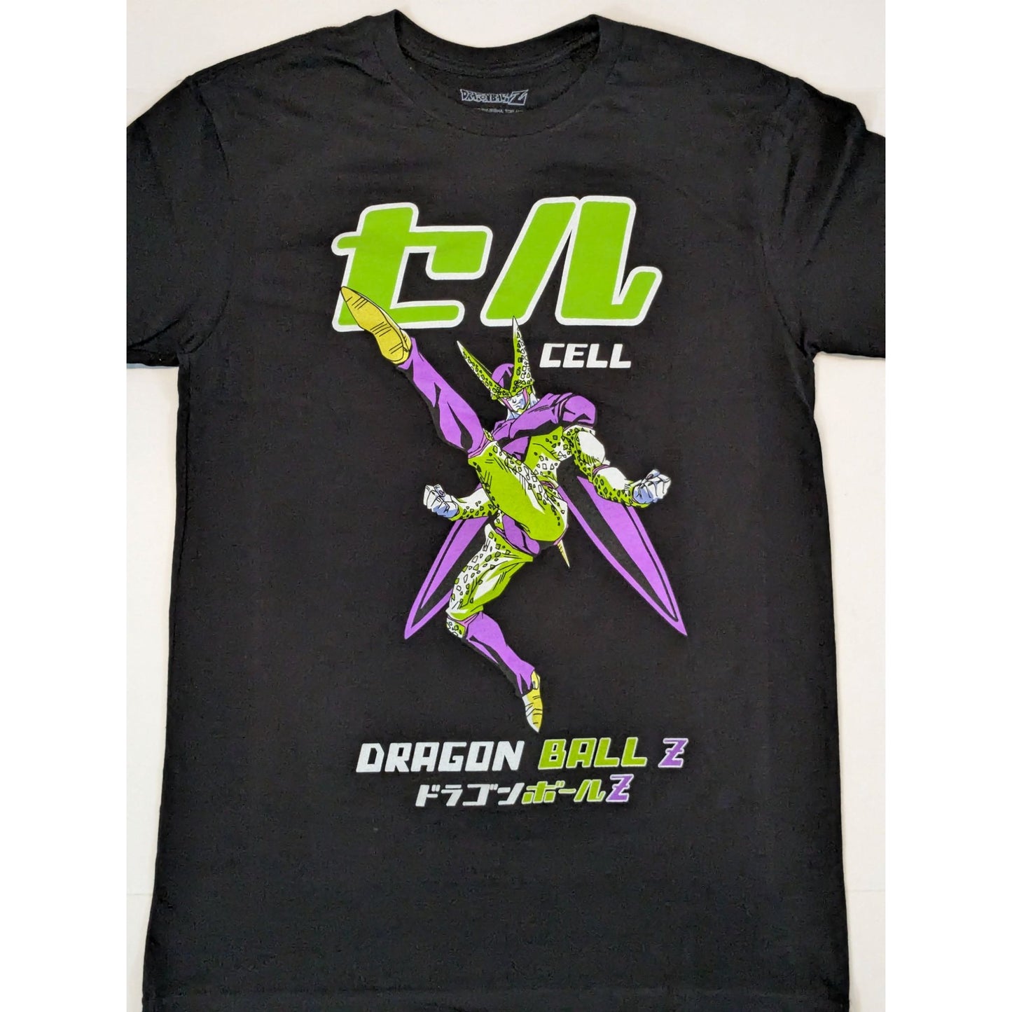 Dragon Ball Z Black Cell Bubble Lettering Unisex Anime Cosplay T-Shirt Size S